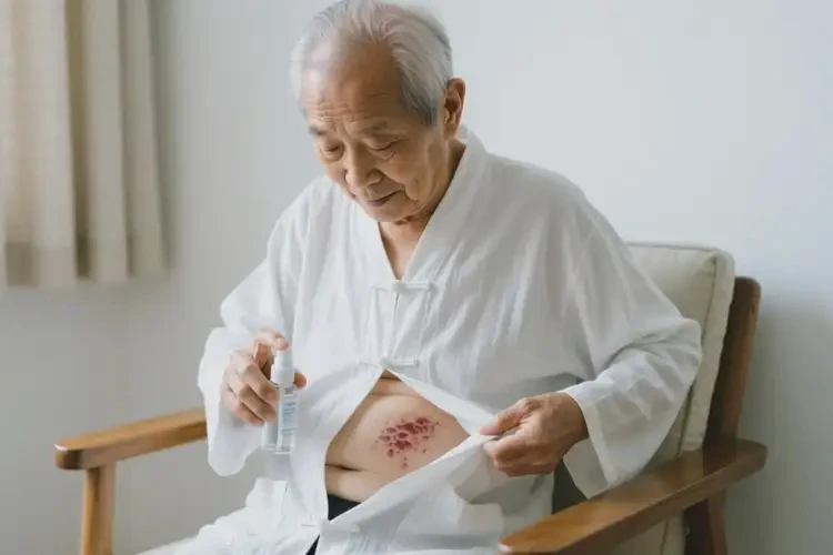 高齡老人肚子上容易長(zhǎng)濕疹能不能根治(圖1)