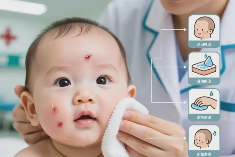 嬰兒面部經(jīng)常起濕疹可不可以根治(圖1)