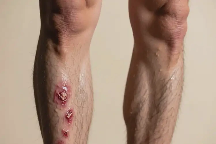 男性小腿上起湿疹可不可以根治(图1)