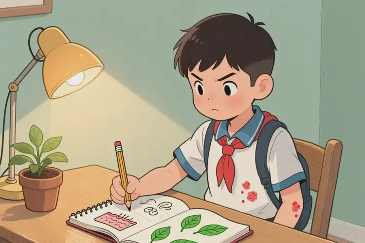 小學生肚子偶爾長濕疹能夠徹底治愈嗎(圖1)