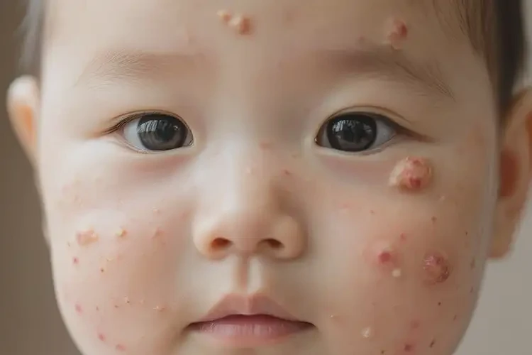 小孩臉上出現(xiàn)濕疹不管它會(huì)自己自愈嗎(圖4)