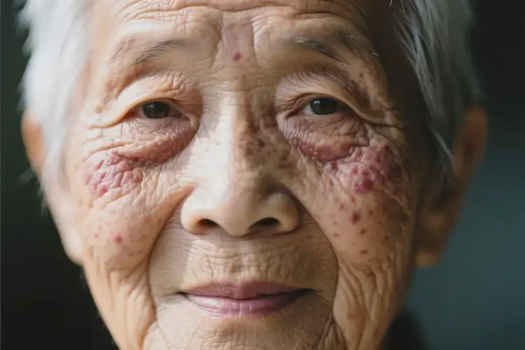 老人臉上長(zhǎng)濕疹不管它會(huì)自己痊愈嗎(圖1)