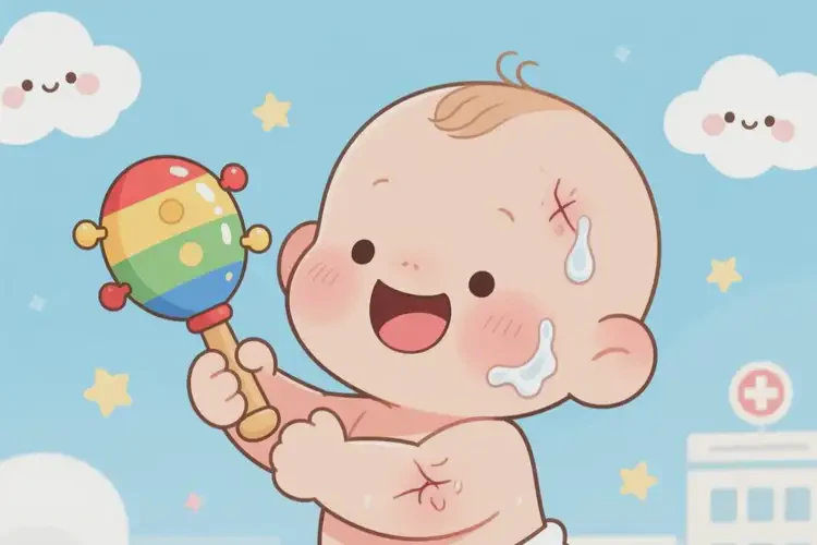 嬰兒臉上有濕疹能徹底自愈嗎(圖1)