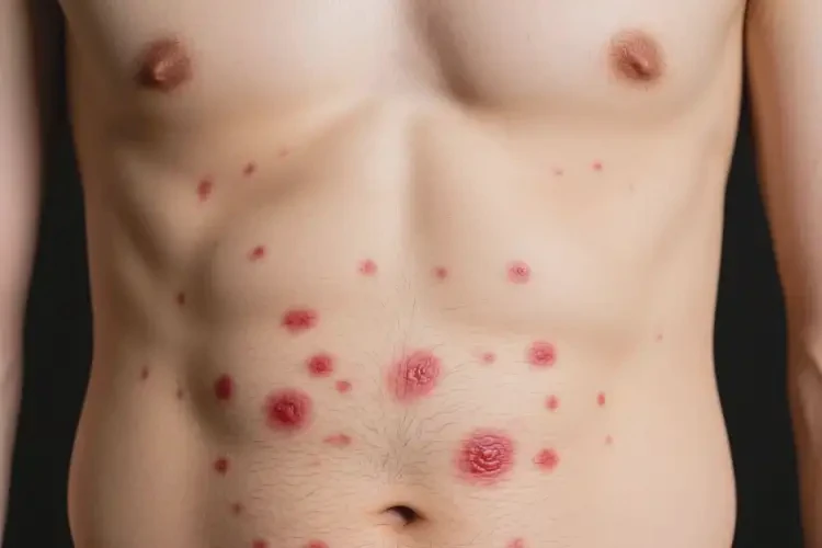 男性肚子上偶爾長濕疹可不可以根治(圖1)