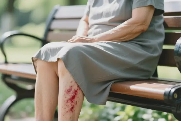 老人小腿有濕疹不管它會自己痊愈嗎(圖1)