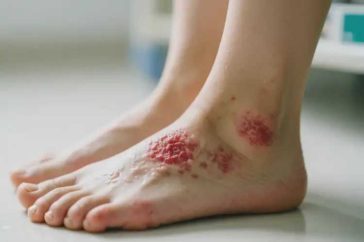 女生腳上出現(xiàn)濕疹可不可以根治(圖4)