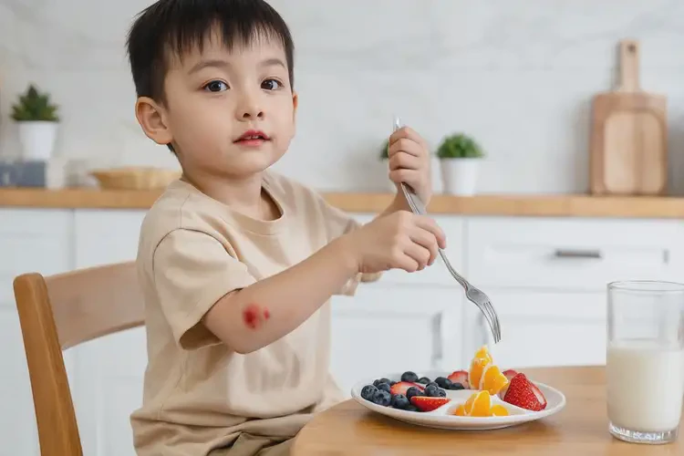 孩子手臂上出濕疹能靠自己自愈嗎(圖1)