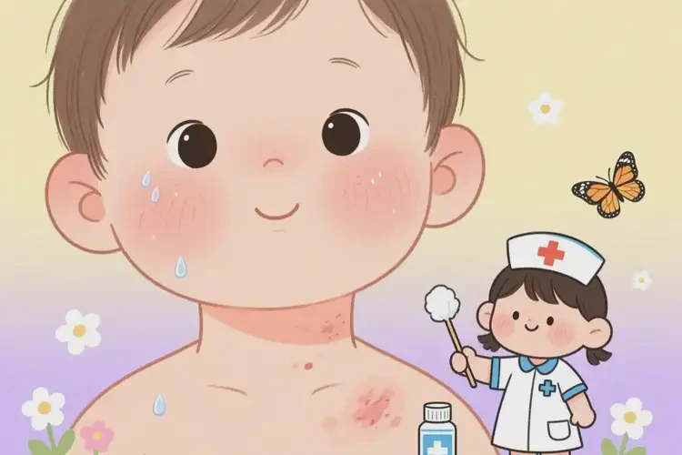 幼儿脖子上长湿疹可不可以彻底自愈(图1)