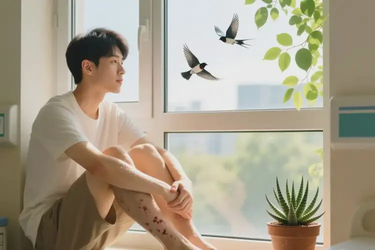 青年人四肢出現(xiàn)濕疹不管它會(huì)自己痊愈嗎(圖1)