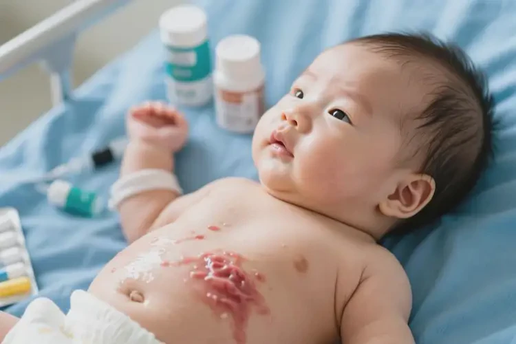 寶寶肚子上出現濕疹能徹底自愈嗎(圖1)