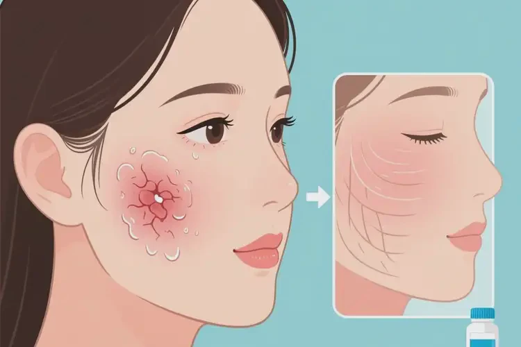 女性臉上偶爾長(zhǎng)濕疹可不可以根治(圖1)