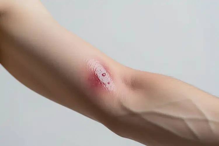 男性手臂出濕疹不管它會自己痊愈嗎(圖1)