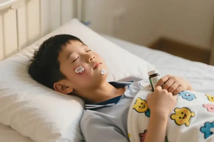 中学生脖子上出现湿疹可不可以根治(图1)