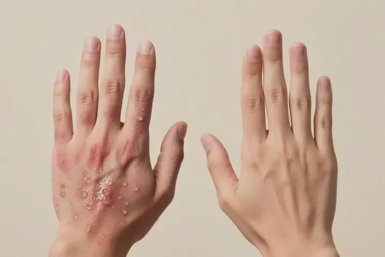 男生手上經(jīng)常長(zhǎng)濕疹能夠徹底治愈嗎(圖3)