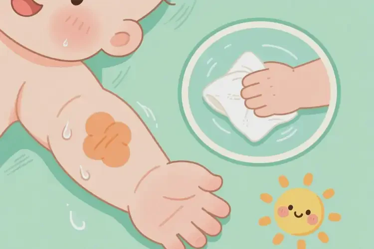 新生兒手臂上長濕疹能徹底自愈嗎(圖1)