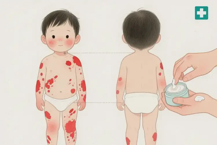 小孩全身起濕疹能夠徹底治愈嗎(圖3)