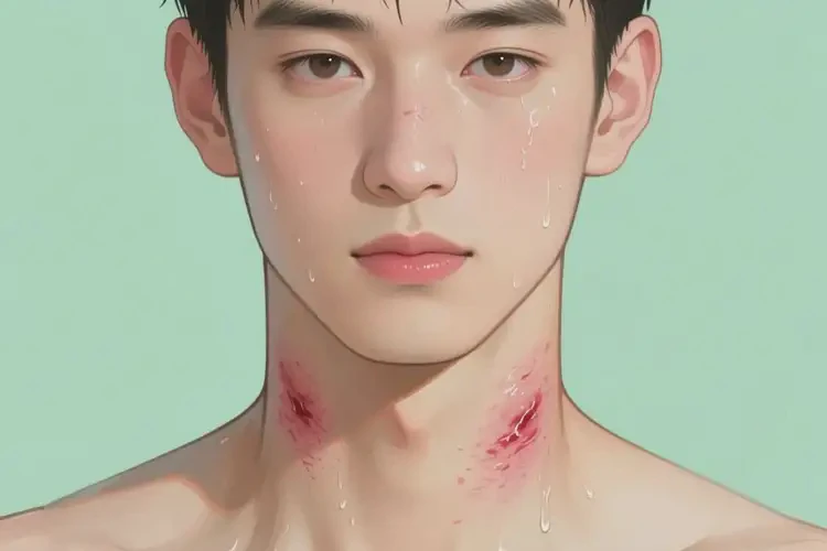 男生脖子偶爾長濕疹不管它會自己痊愈嗎(圖1)