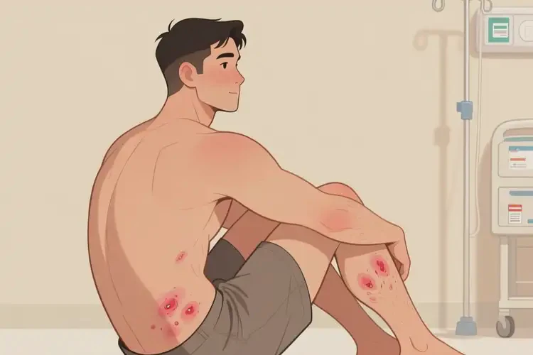 男人屁股上偶爾長濕疹可以徹底自愈嗎(圖1)