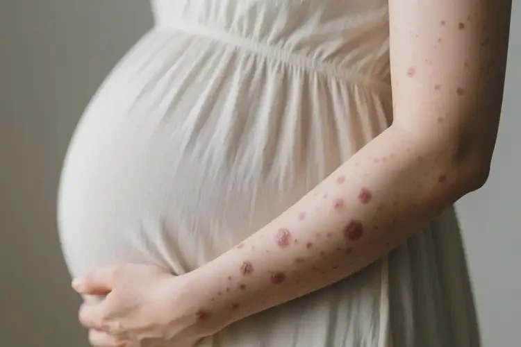 孕婦手臂上經(jīng)常起濕疹不管它會(huì)自己好嗎(圖1)