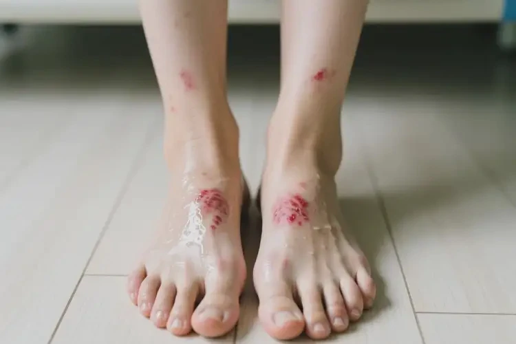 女性腳上出現(xiàn)濕疹可不可以根治(圖2)