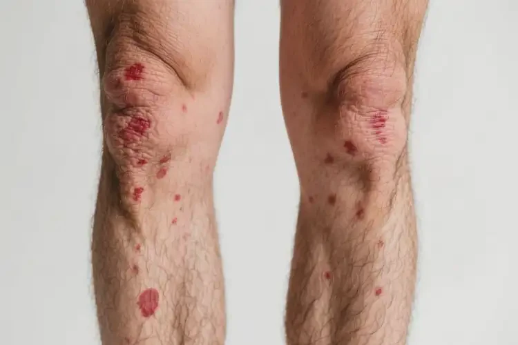 男人小腿出現(xiàn)濕疹能不能根治(圖2)