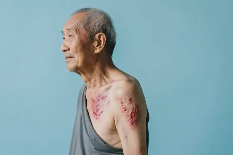 老人全身經(jīng)常起濕疹不管它會(huì)自己好嗎(圖1)