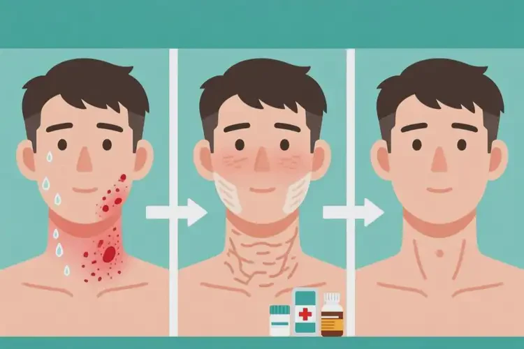 男生脖子起濕疹可不可以根治(圖2)