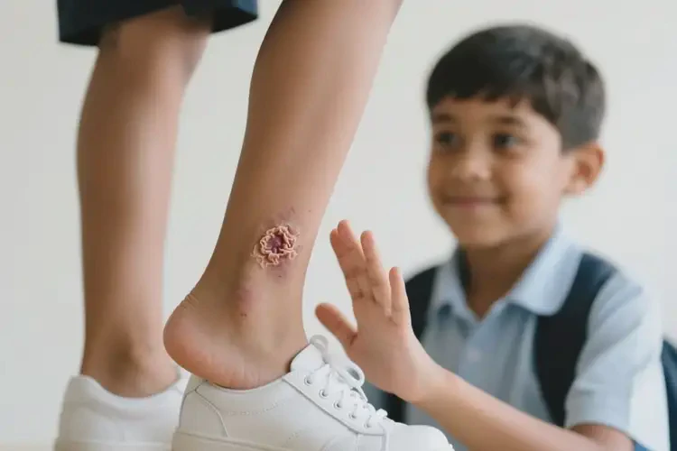 中學生腳上長濕疹可不可以根治(圖1)