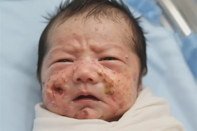 新生兒臉上容易長濕疹能靠自己自愈嗎(圖2)