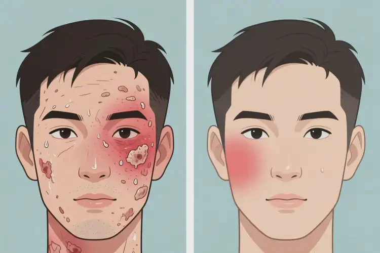 男人臉上有濕疹能不能根治(圖2)