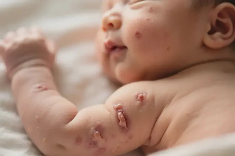 新生兒手臂上經(jīng)常長濕疹可不可以根治(圖1)