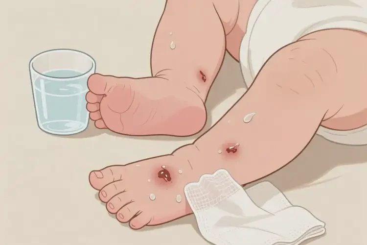 新生兒腳上經(jīng)常起濕疹可不可以根治(圖2)