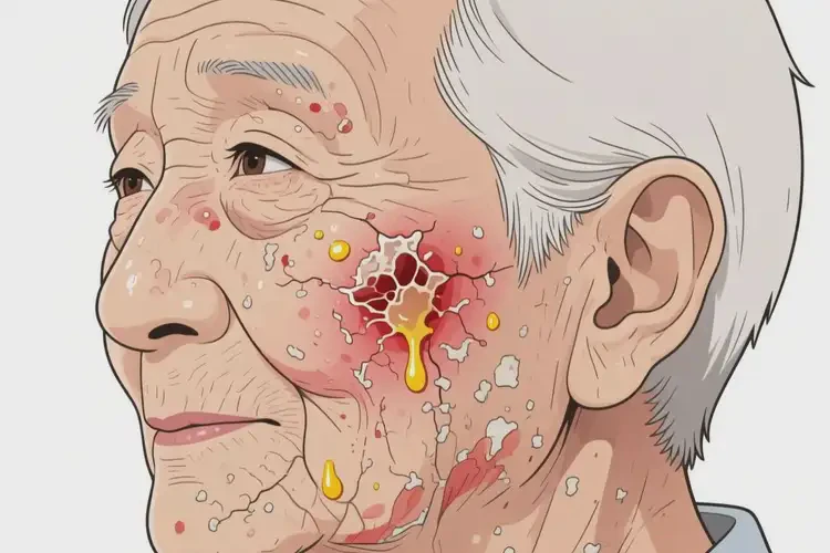 老年人面部容易起濕疹可不可以根治(圖1)