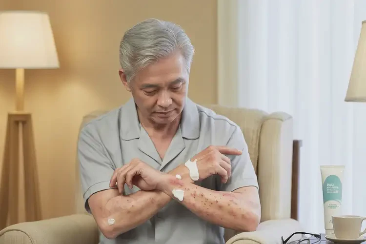 老人手臂上起濕疹可不可以根治(圖2)