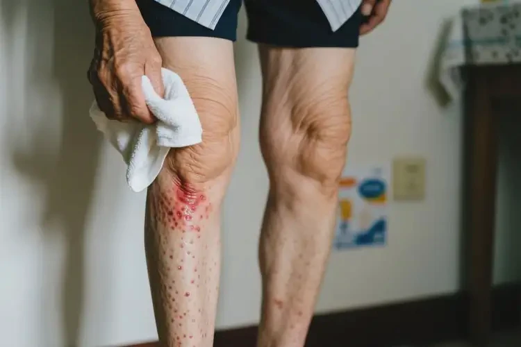 高齡老人大腿上出濕疹能不能根治(圖1)