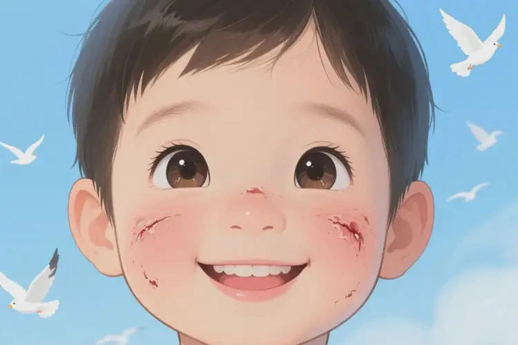 小孩面部偶爾起濕疹不管它會(huì)自己自愈嗎(圖1)