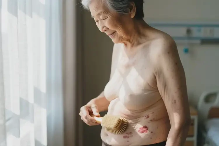 高齡老人肚子上容易起濕疹能不能根治(圖1)