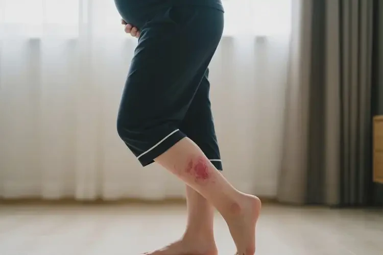 孕婦小腿上出現(xiàn)濕疹可不可以根治(圖1)