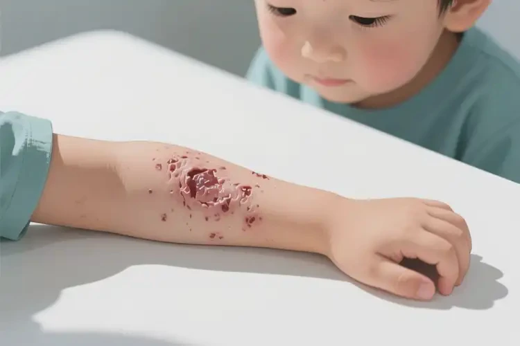 小孩手臂出現(xiàn)濕疹不管它會自己自愈嗎(圖3)