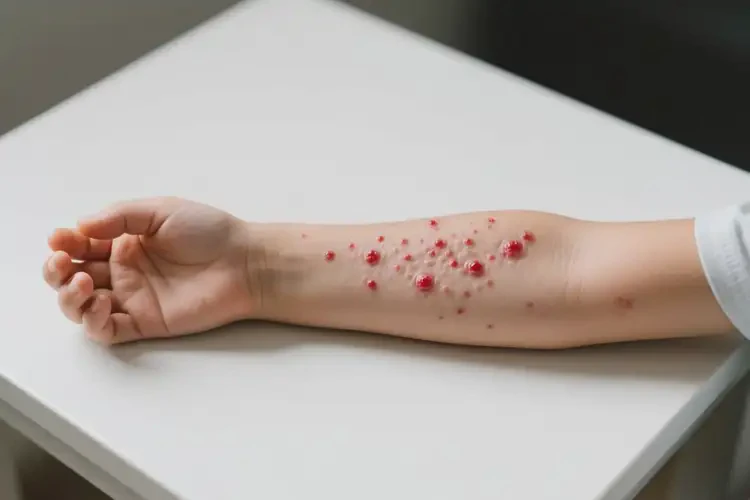 小學(xué)生手臂上出現(xiàn)濕疹不管它會自己好嗎(圖2)