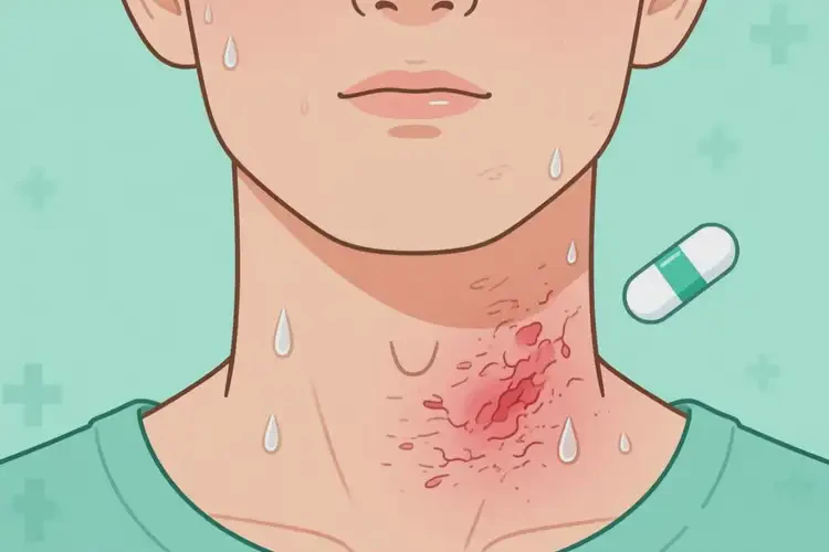 男人脖子起濕疹能不能根治(圖2)