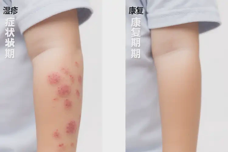 幼兒手臂上出濕疹可以徹底自愈嗎(圖1)