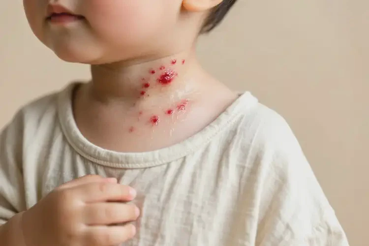 小孩脖子上經(jīng)常長濕疹不管它會自己好嗎(圖3)