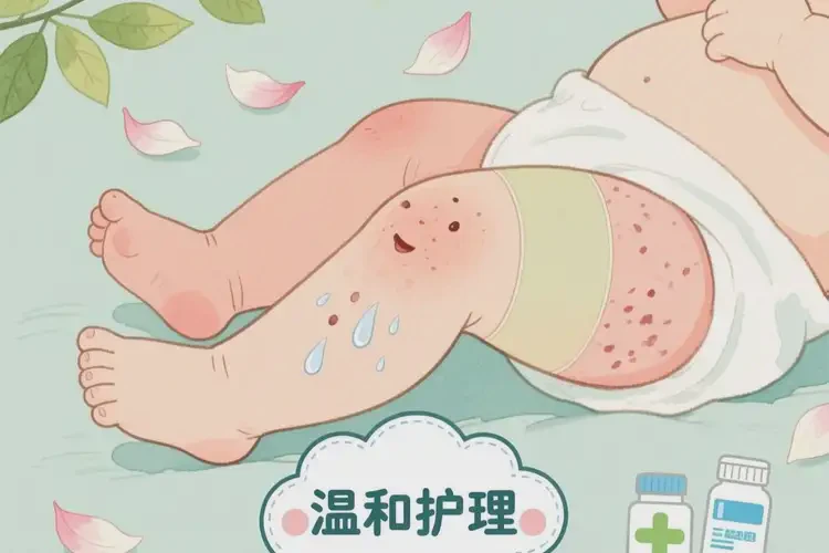 新生兒大腿長濕疹能夠徹底治愈嗎(圖1)