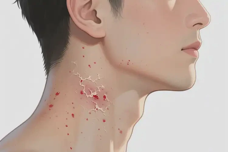 男人脖子上偶爾起濕疹能不能根治(圖2)