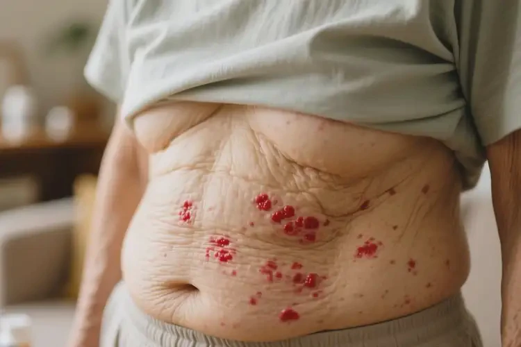 老年人肚子上出現(xiàn)濕疹能夠徹底治愈嗎(圖4)