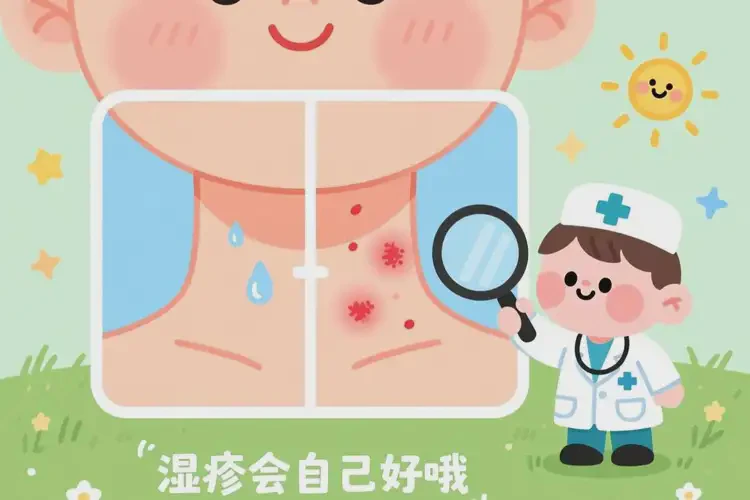 幼儿脖子上长湿疹可不可以彻底自愈(图2)