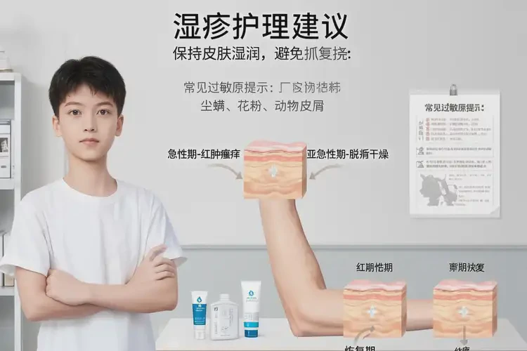 青少年手臂上偶尔长湿疹可以彻底自愈吗(图3)