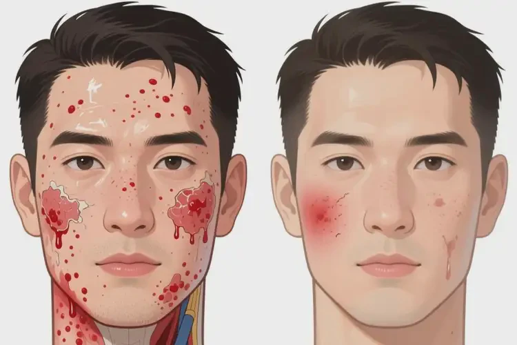 男人臉上有濕疹能不能根治(圖1)