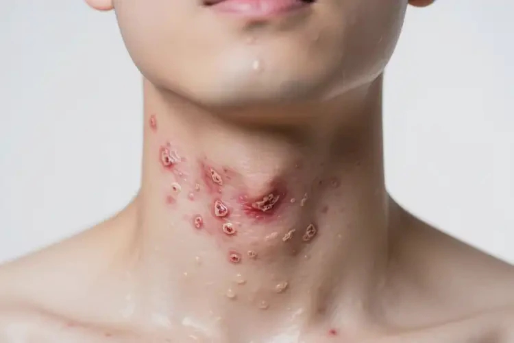 男生脖子上长湿疹可不可以根治(图1)